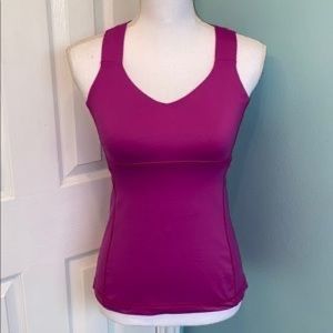 Lululemon fuchsia push ur limit tank